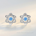 Dancing Blue Earring Silver 925 Cubic Zirconia Earrings